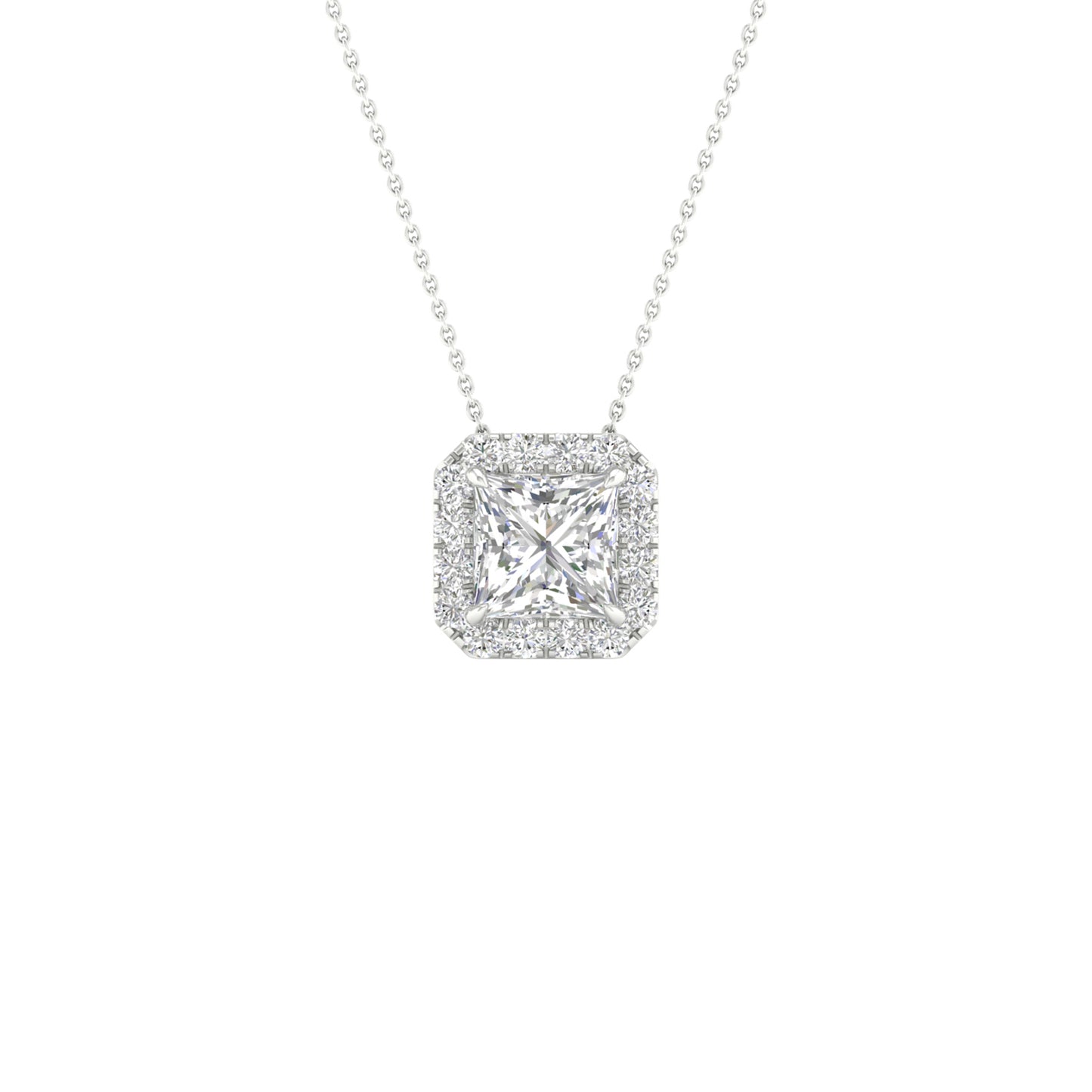 14K 1.13CT Certified Lab Grown Diamond Pendant ( IGI Certified )