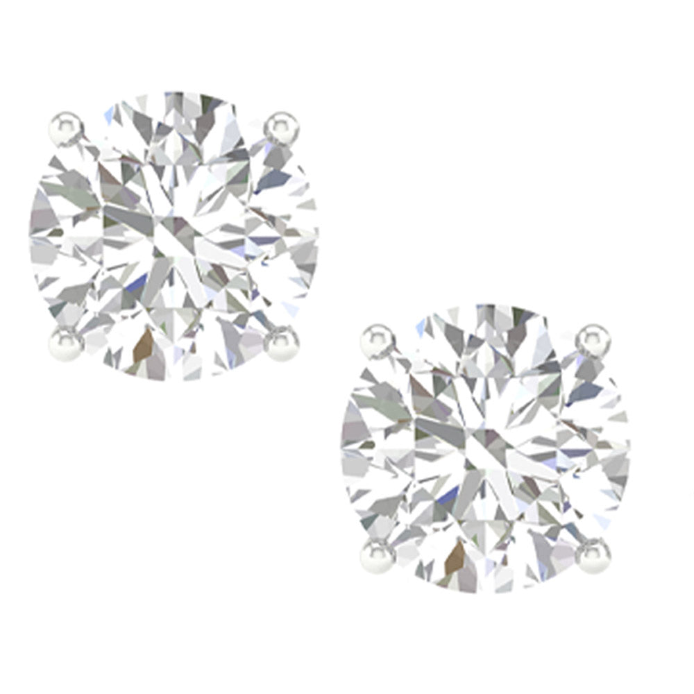 14K 3.00CT Certified Lab Grown Diamond Earrings ( IGI Certified )