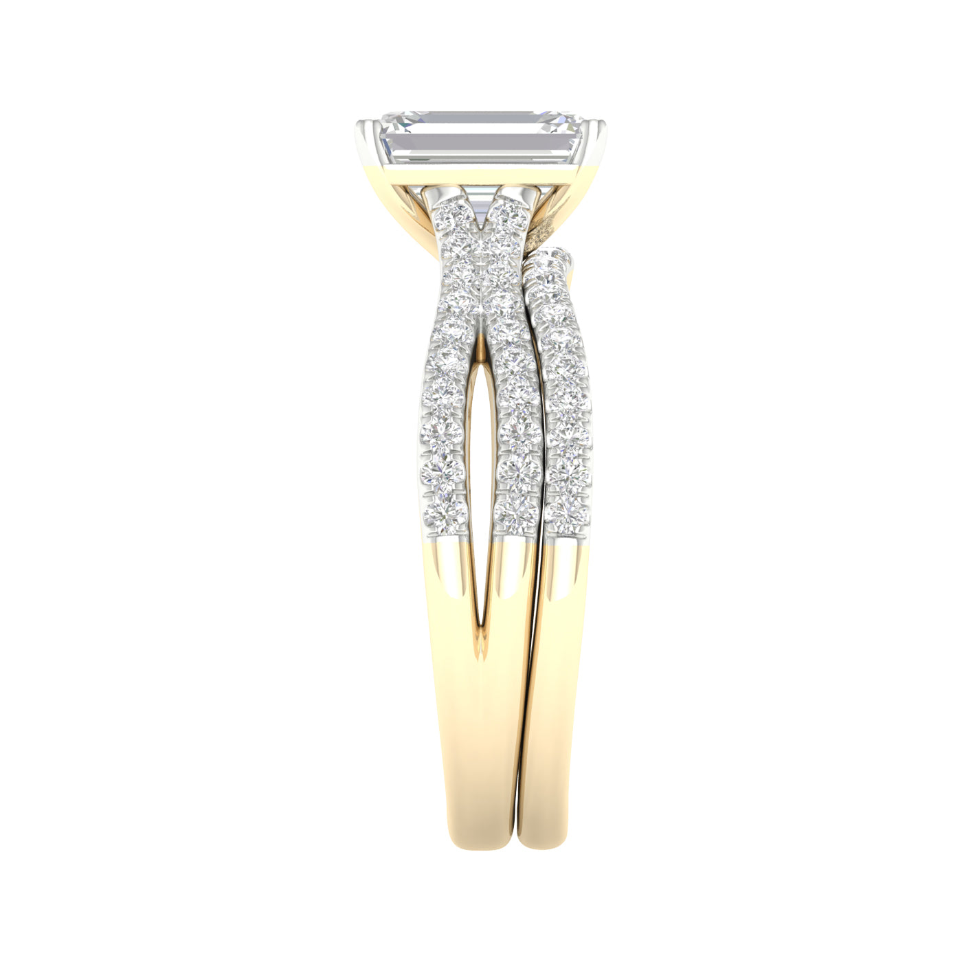 14K 2.40CT Lab Grown Diamond Bridal Set