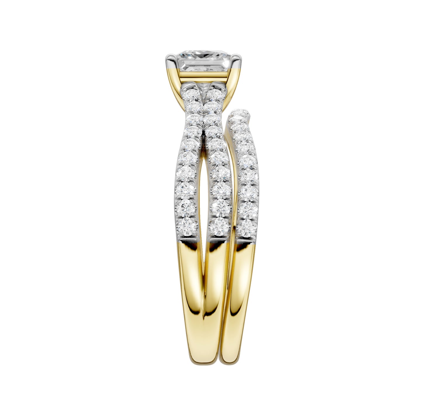 Certified Lab Grown 14K 1.40CT Diamond Bridal Set