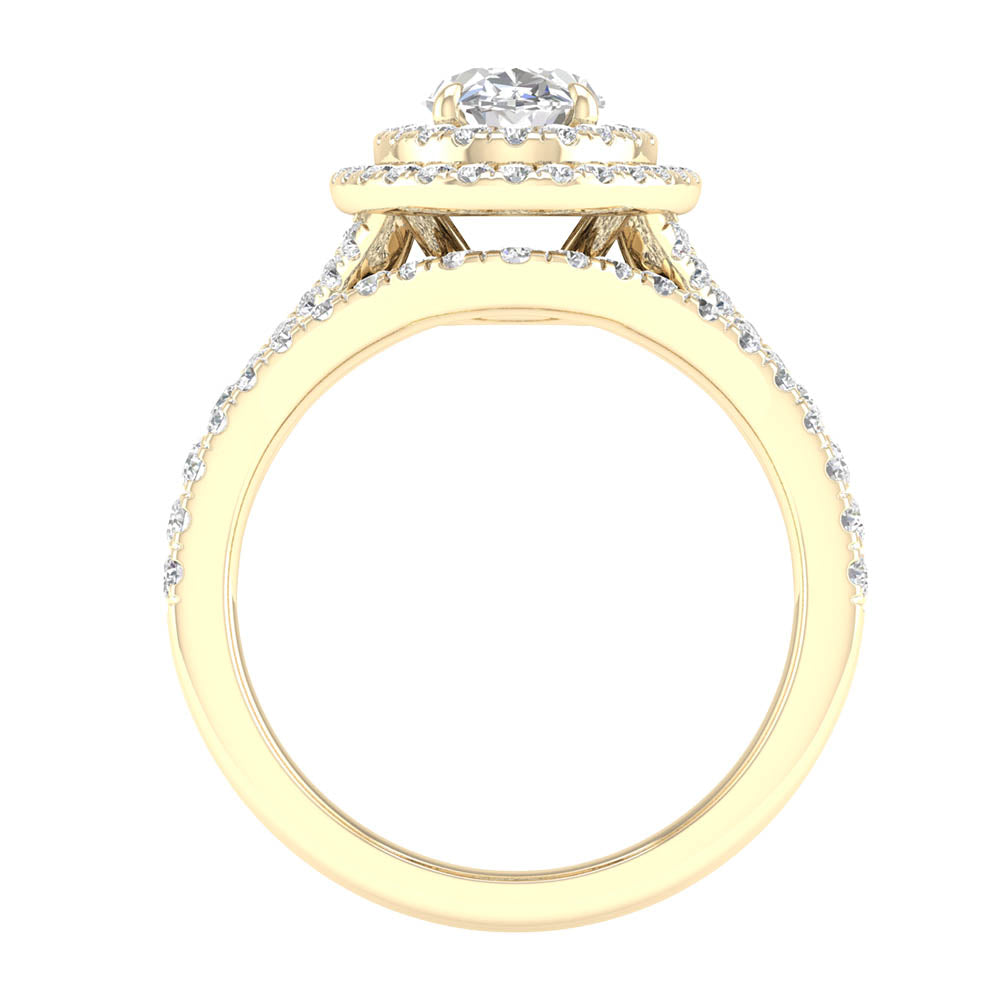 14K 1.75CT Lab Grown Diamond Bridal Ring