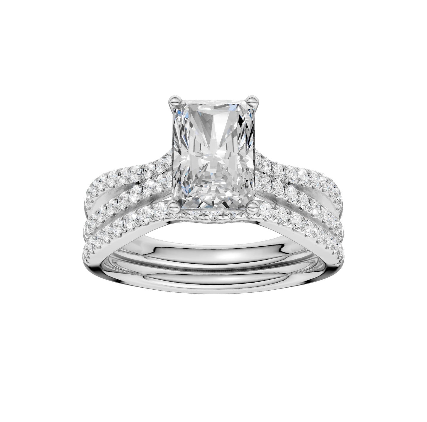 14K 2.40CT Lab Grown Diamond Bridal Set