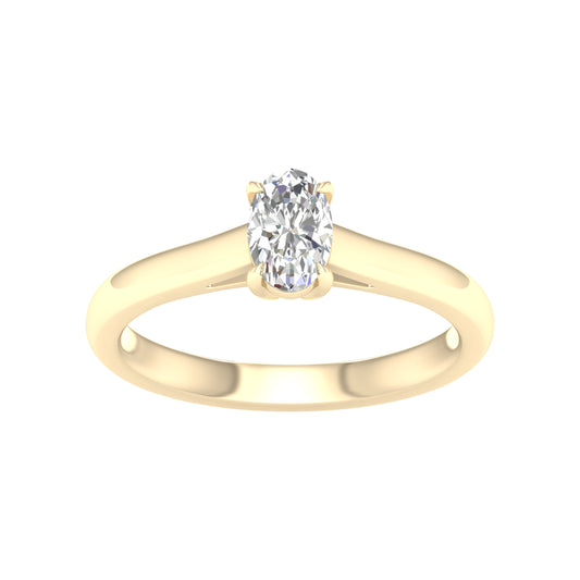 14K 0.50CT Certified Lab Grown Diamond Ring ( IGI Certified )