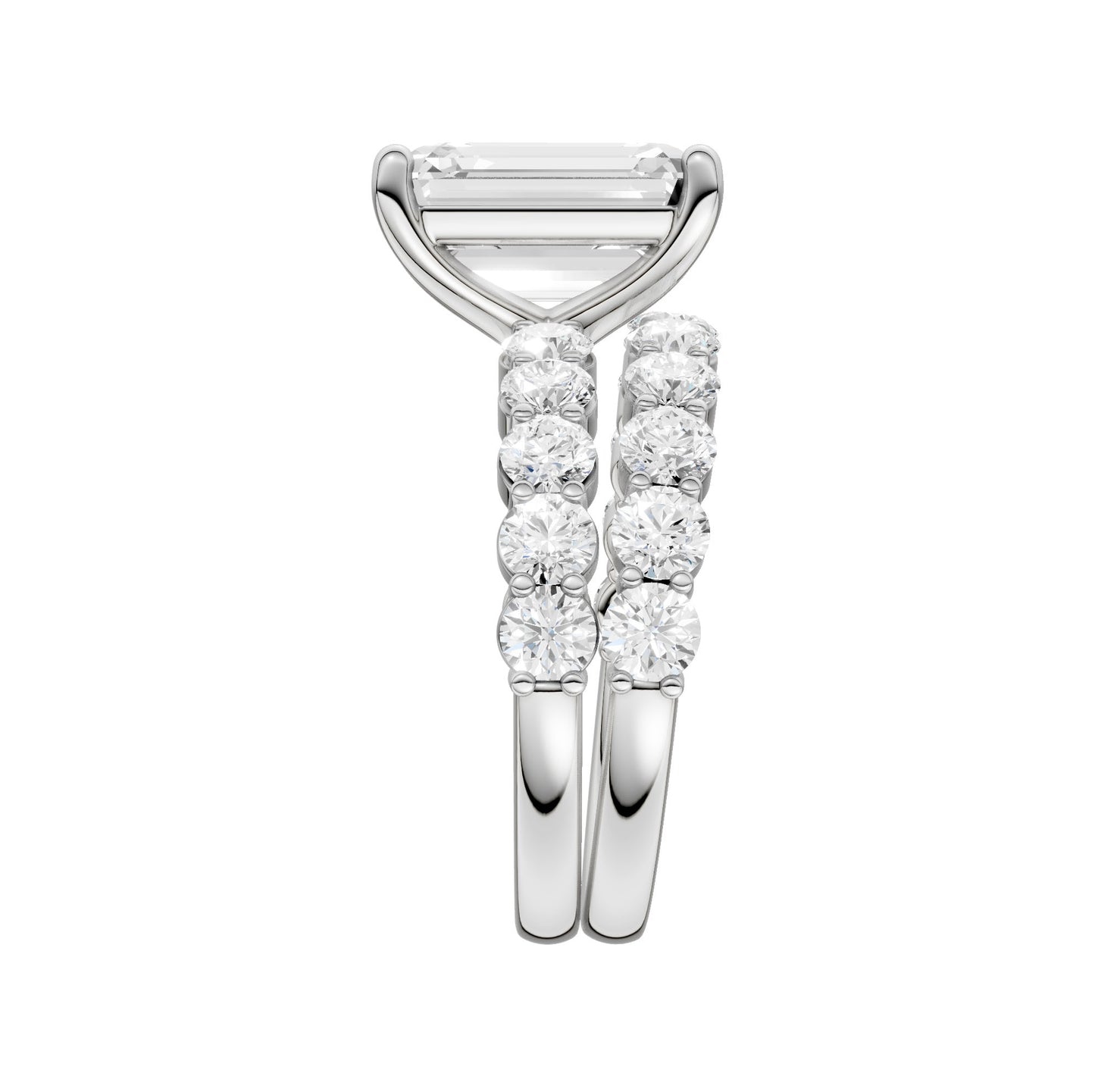 14K 6.00CT Certified Lab Grown Diamond Bridal Set