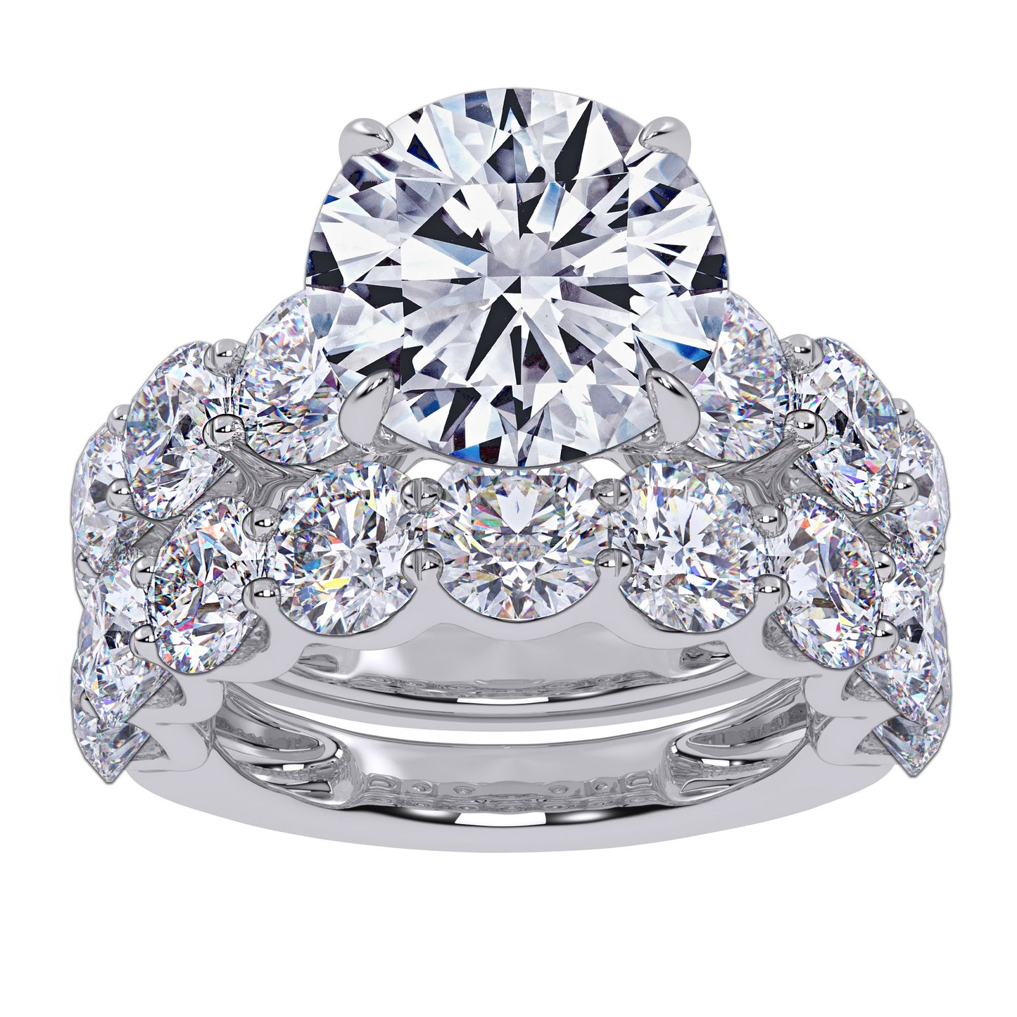 14K 10.00CT  Certified Lab Grown Diamond Bridal Set